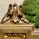 Gilded plaster mirror Louis XVl style