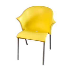 Chaise jaune « blablabla » par Marc Maran pour Parri A.&CO, fin XXème