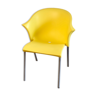 Chaise jaune « blablabla » par Marc Maran pour Parri A.&CO, fin XXème