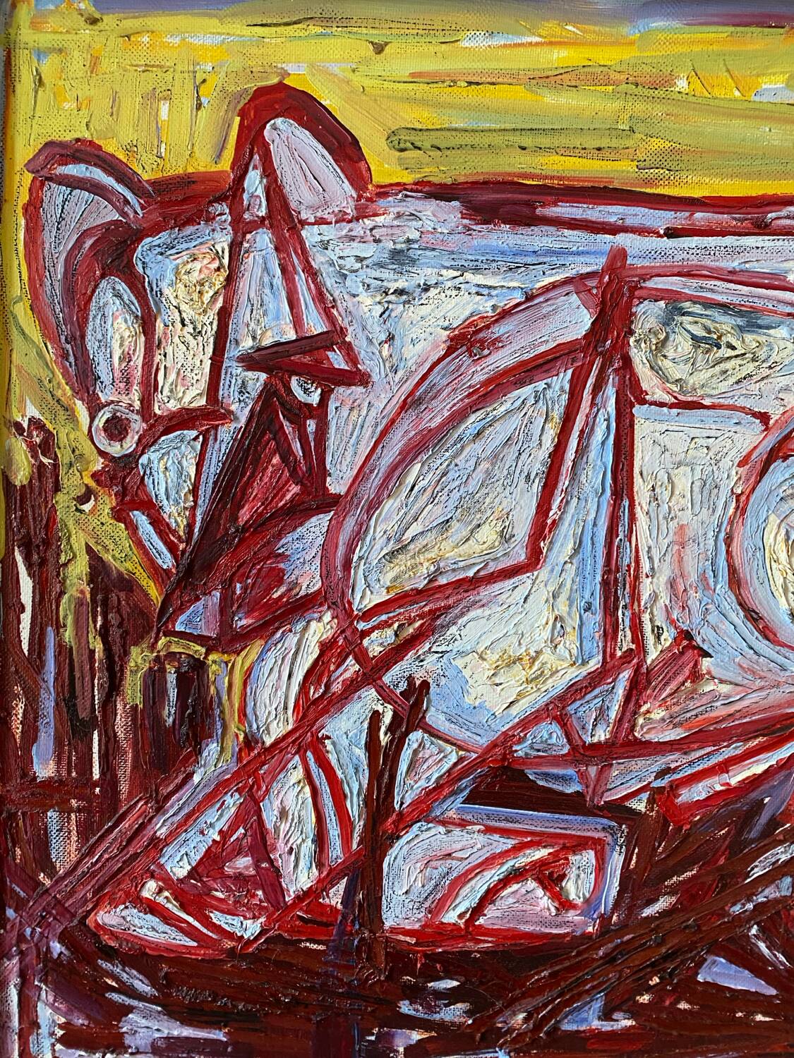 Russian abstract painting from 1990