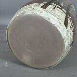 Former glazed glass biscuit maker decoration Vosges landscape of Legras, around 1900. SB