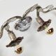 Vintage silver metal wall light.