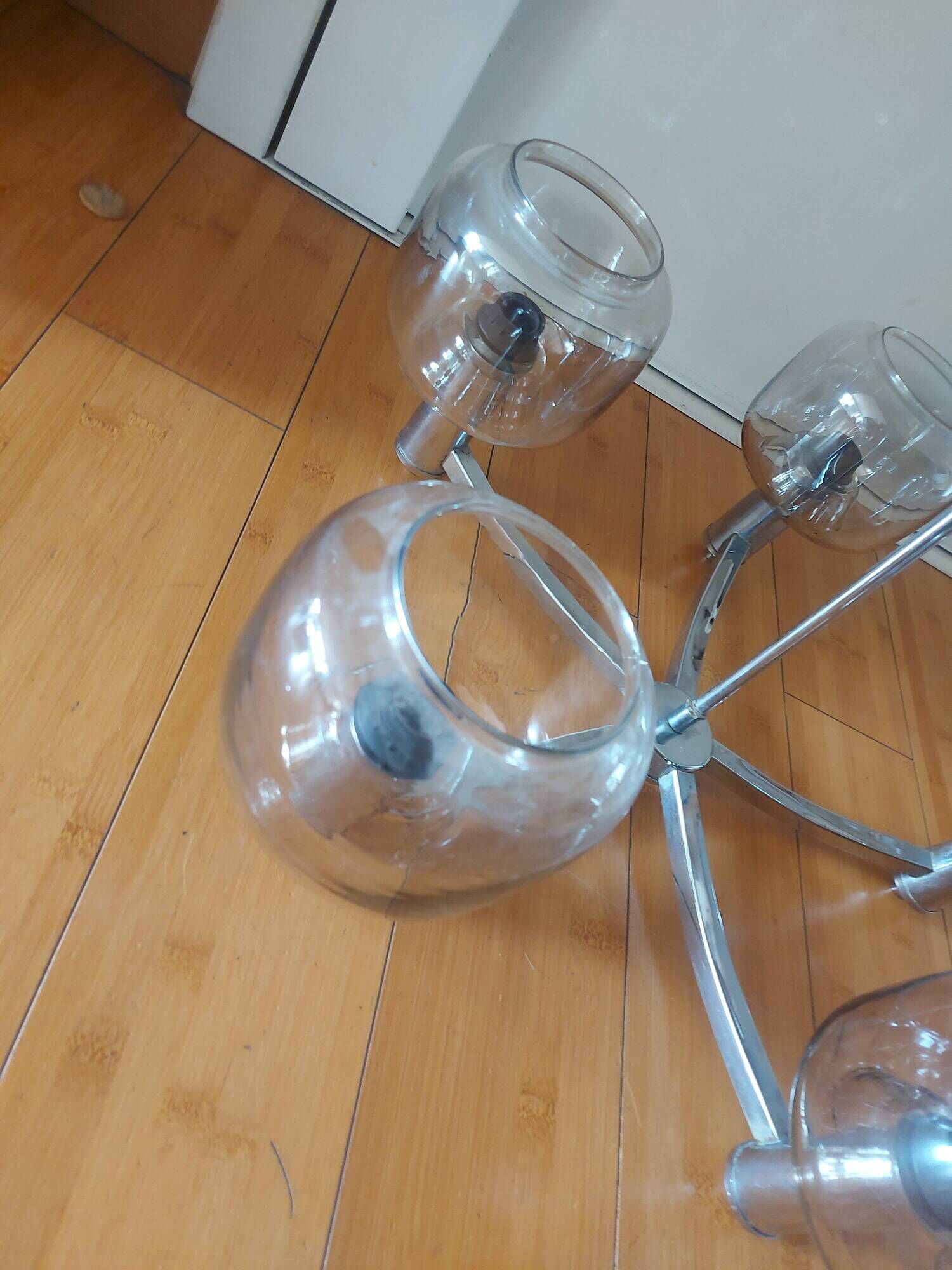 Pendant light, vintage chandelier from the 70s, Delmas