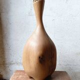 Set of two large solid oak sculptures.