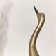 Large wooden and brass heron