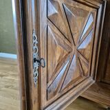 Bonnetière called standing man in solid oak with diamond points, Louis XIII style