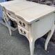 Vintage 1980s dressing table with Venetian mirror. Elegant makeup table.