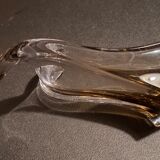 Smoked glass catchall from the seventies.
