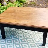 Low farmhouse table in solid oak