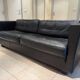 Black leather sofa by Sede – Design by Andrée Putman – 1990s