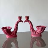 2 vintage Vallauris candlesticks