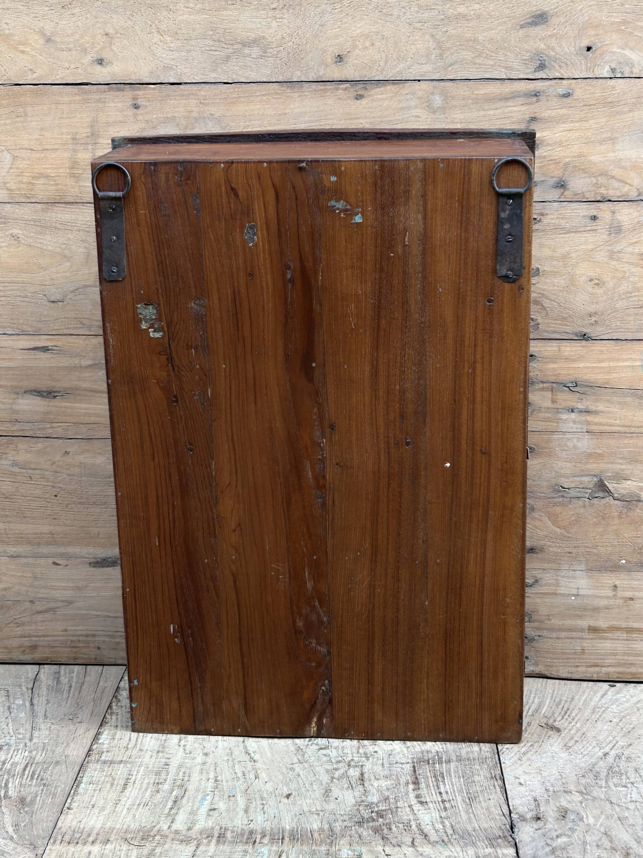 Art Deco wall display cabinet in Burmese teak