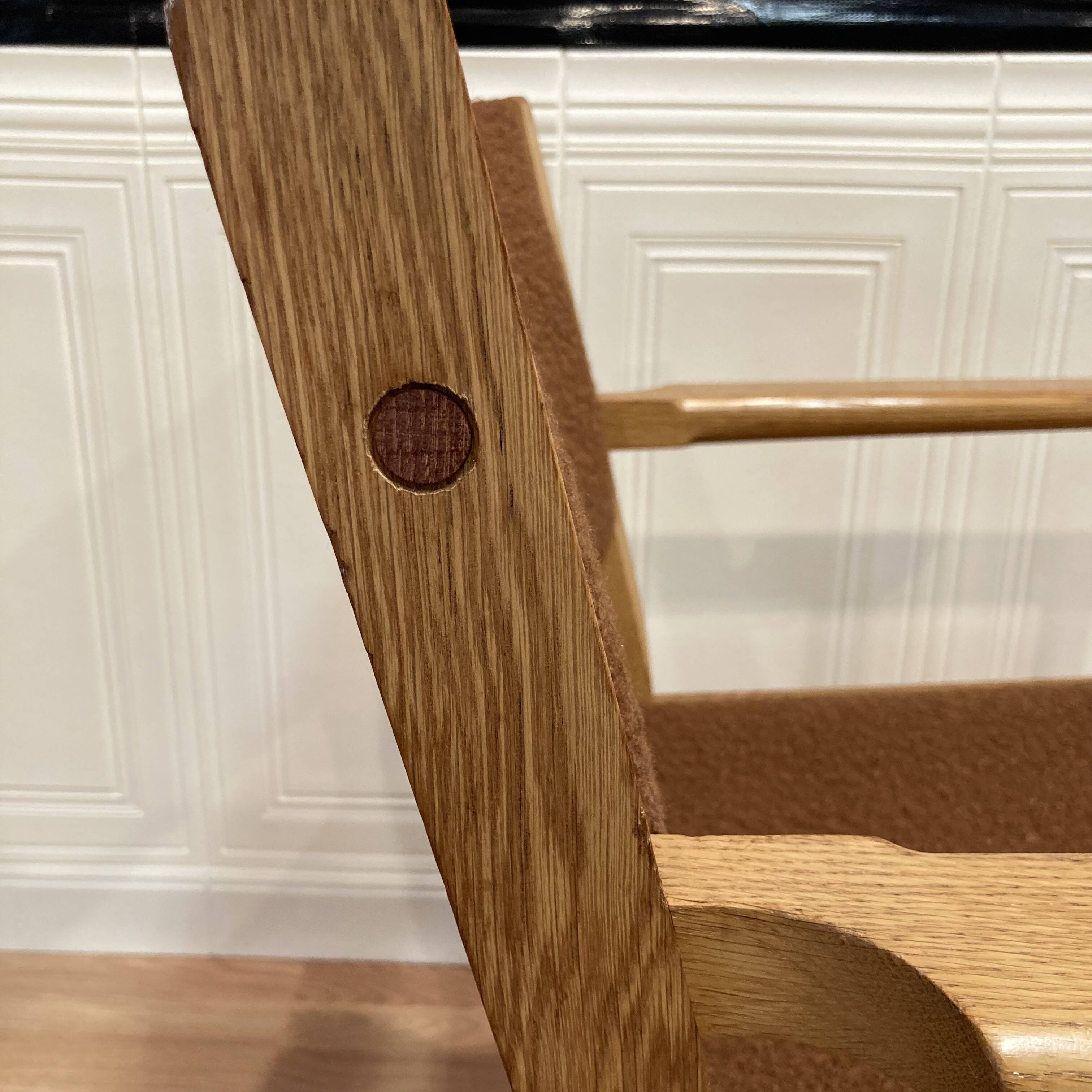 4 armchairs stamped "hans wegner" 1960.