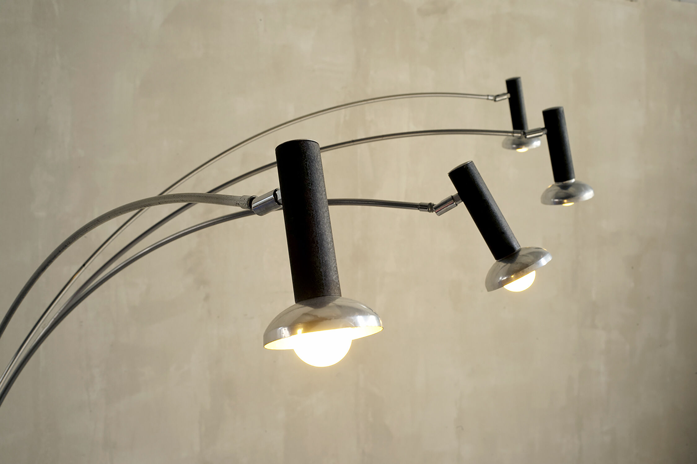 Arc floor lamp with 6 branches 1970