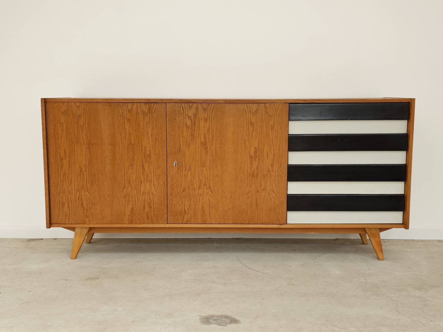 Black and white U 460 sideboard by Jiri Jiroutek for Interier Praha 1960