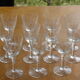 11 verres ciselés modèle gouttes, art deco, verres à cidre anciens