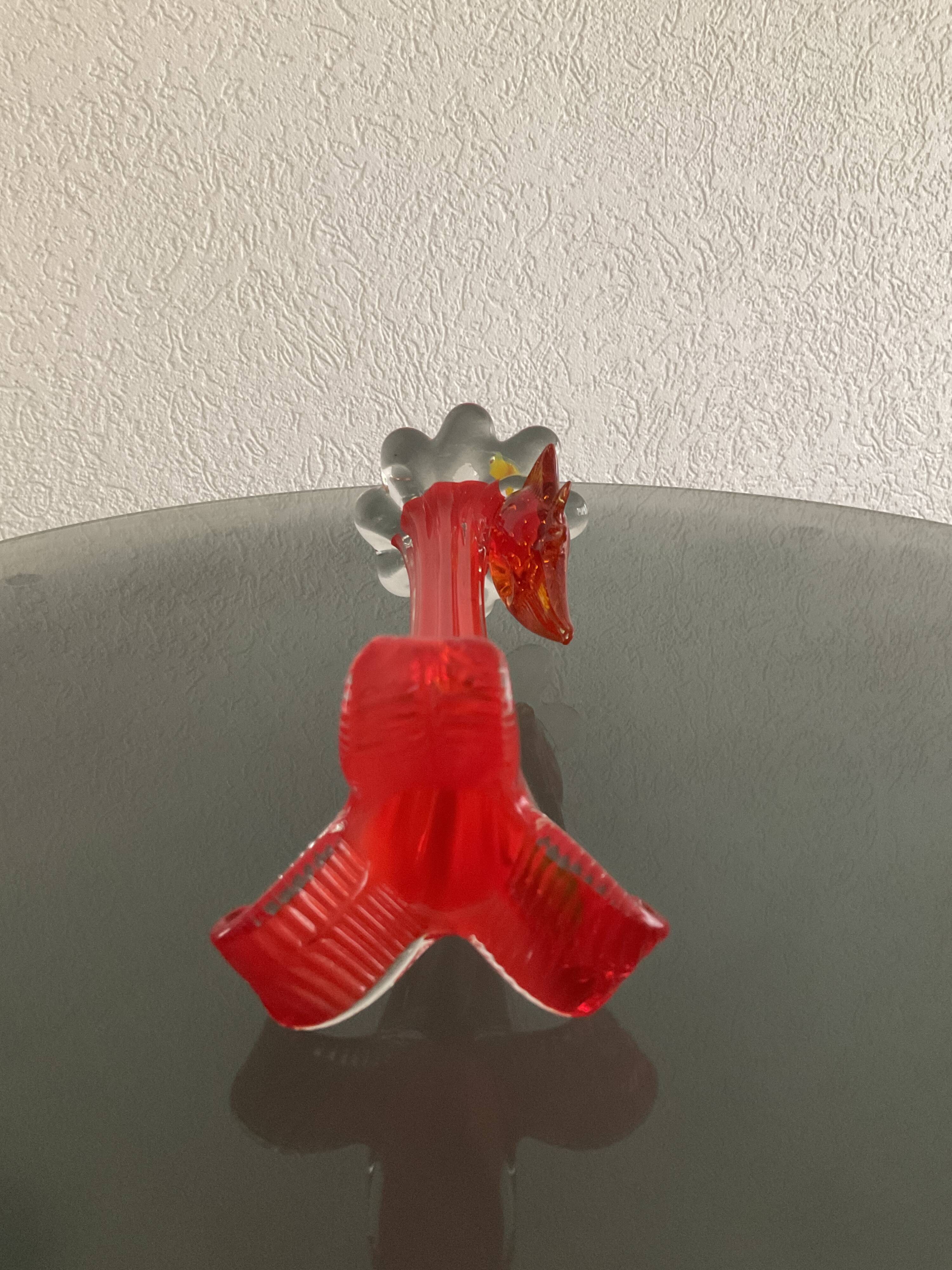 Murano "fish" orange soliflore from the 1970s.