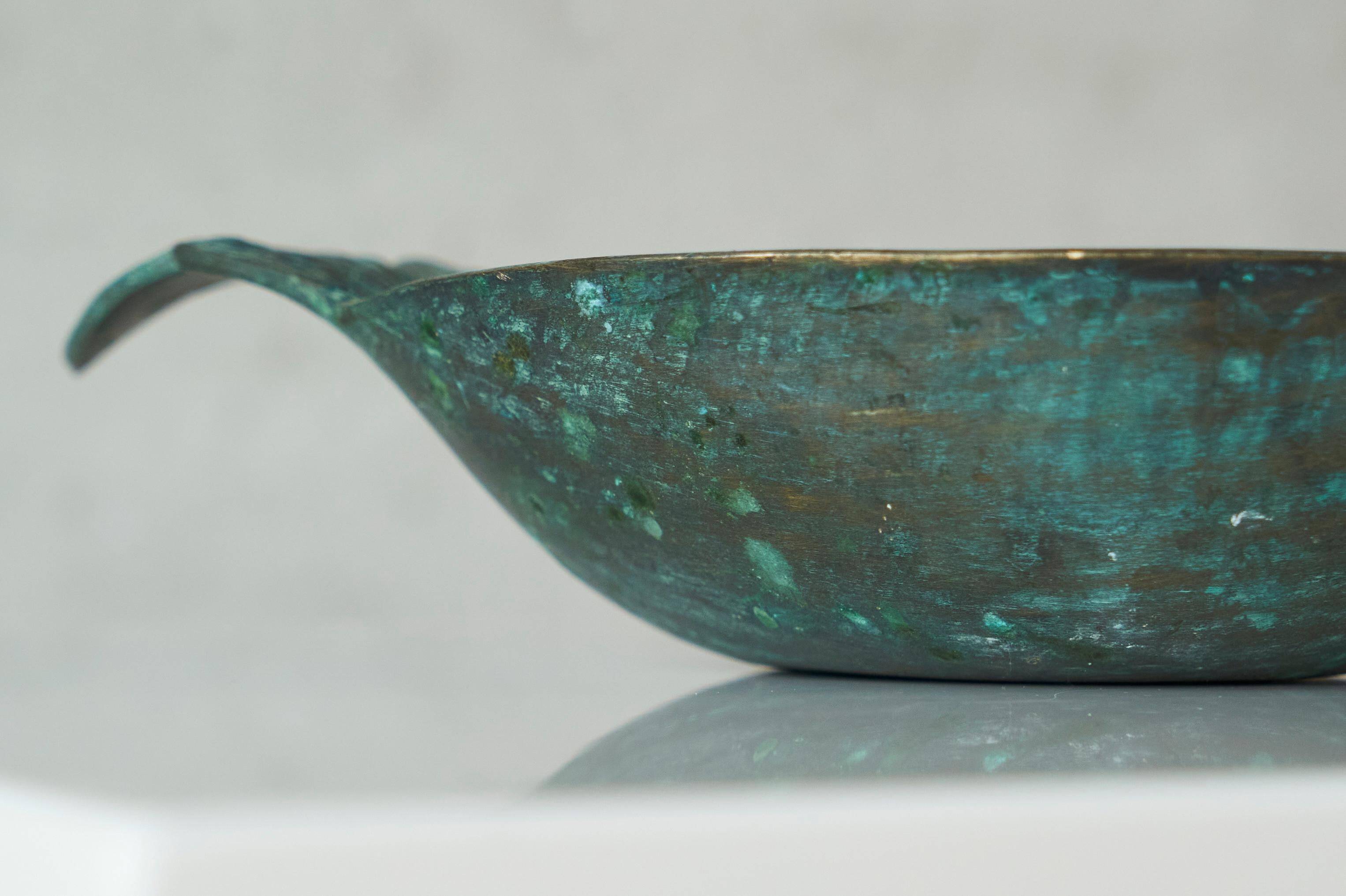 Patinated bronze cup, early 20th century