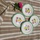 Set of 4 antique flat plates Digoin Sarreguemines Ester