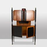 Pair of Italian cabinets in teak veneer. 1960s.