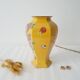 Yellow porcelain vase Japanese decoration