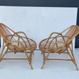 Pair of rattan drivers from the 50s