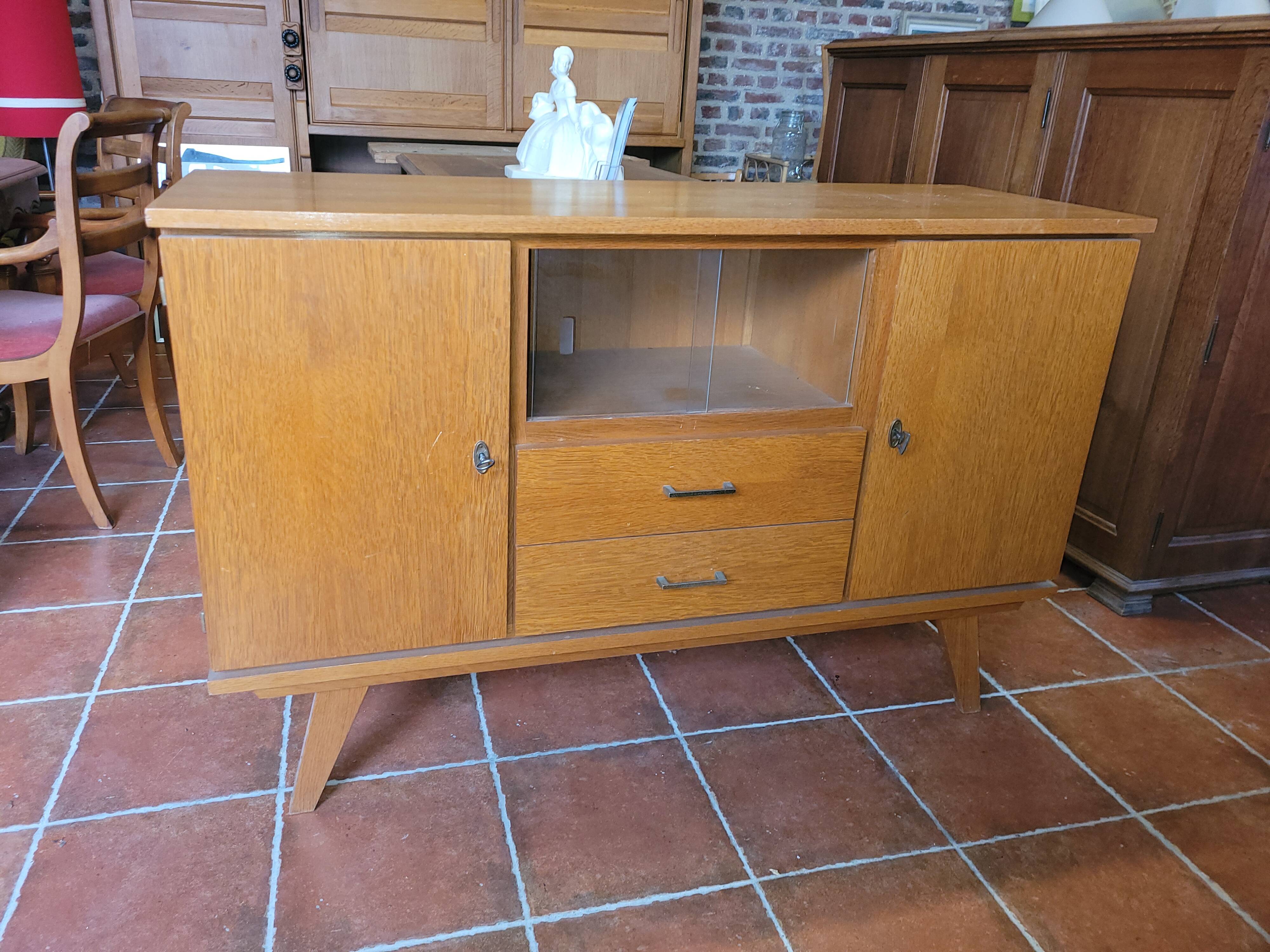 Vintage 60s oak sideboard
