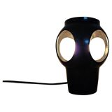 Rare midcentury ceramic table lamp, space age style, 1970s