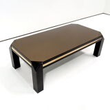 Table basse Belgo Chrome avec bande dorée 23KT