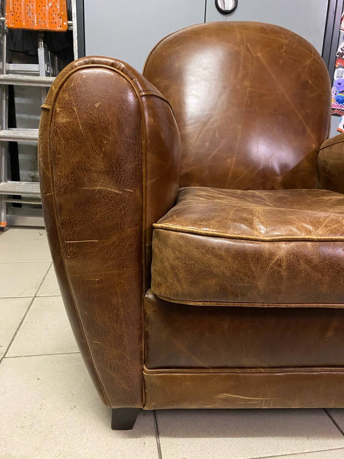 Fauteuil club cuir