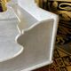 Dressing table - Wash table in walnut and white marble