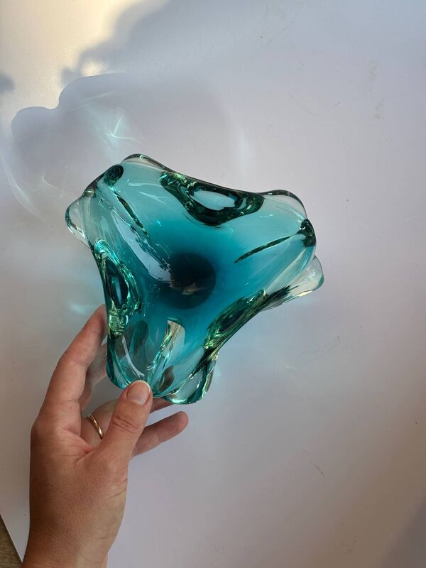 Cendrier/vide-poche en verre de Murano