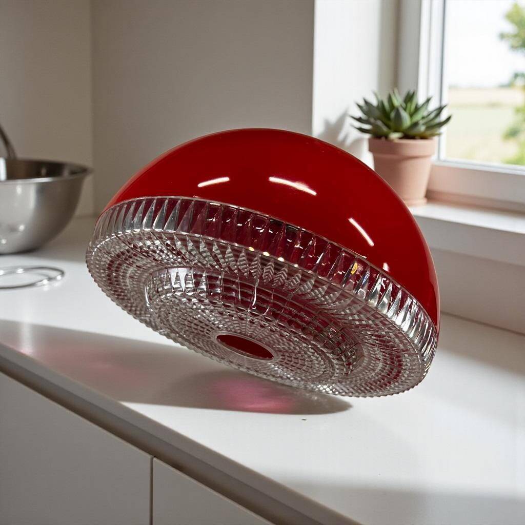 Vintage red space age chandelier / suspension
