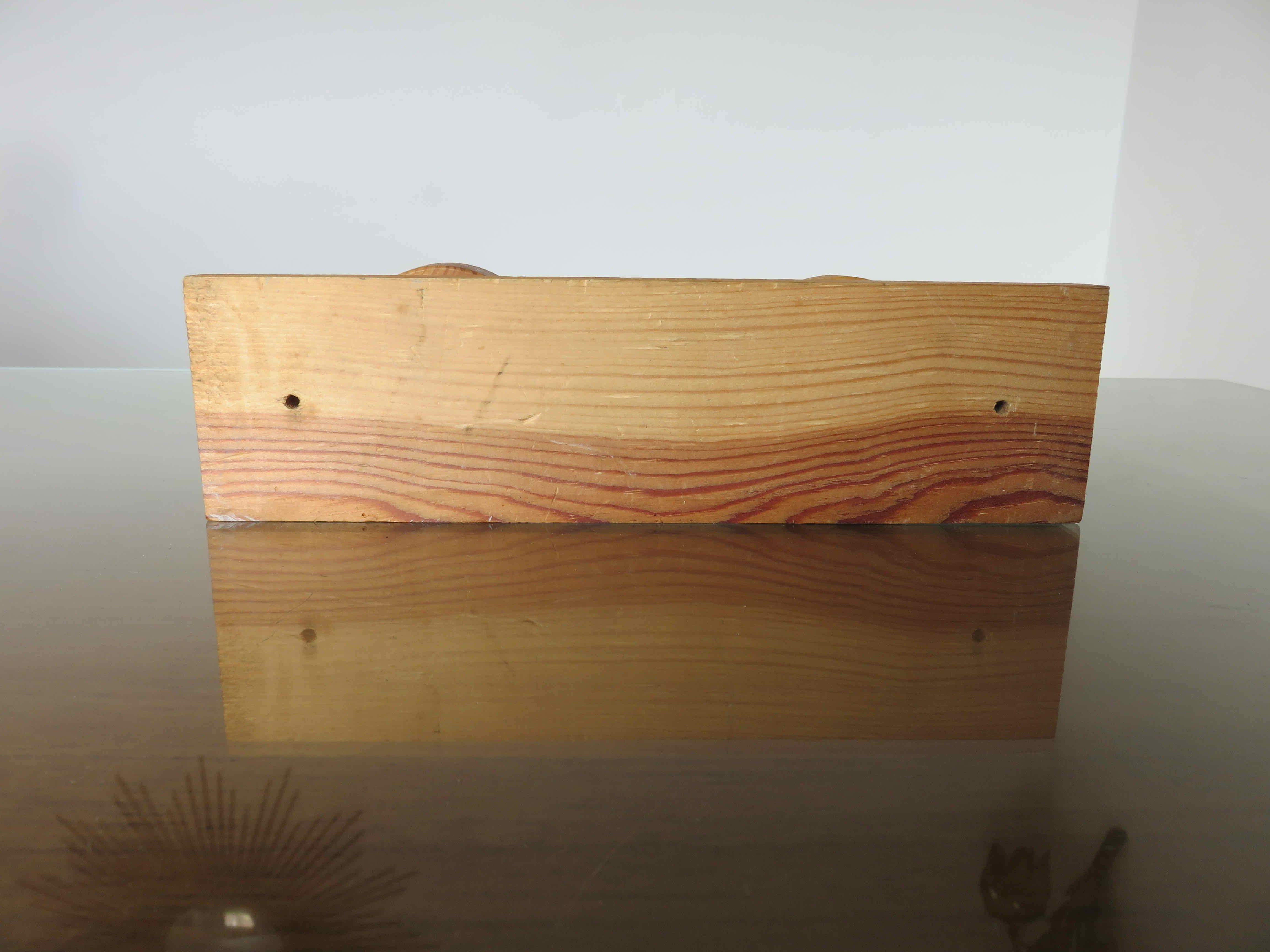 Scandinavian wall coat rack, in 70s pine