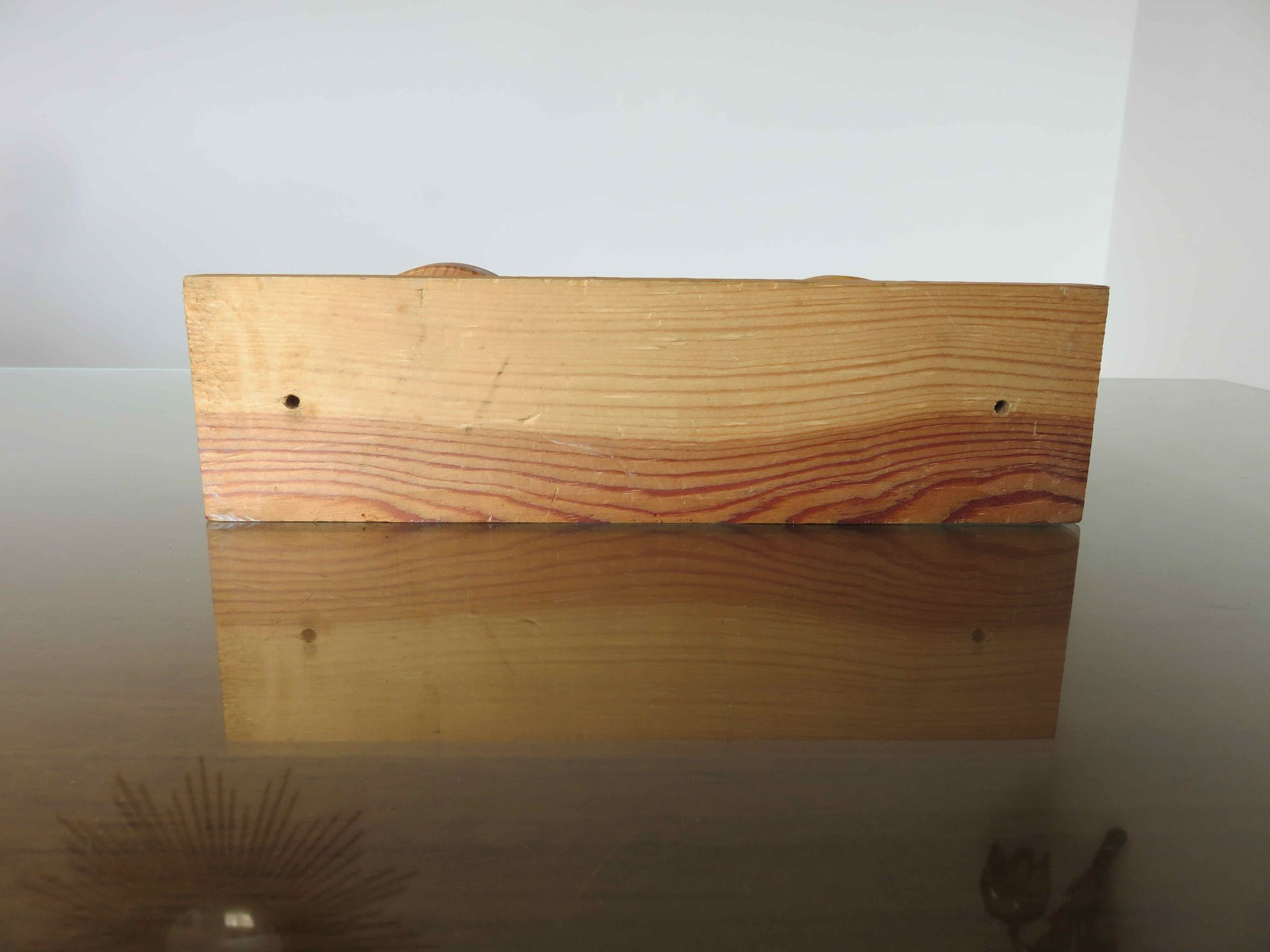 Scandinavian wall coat rack, in 70s pine