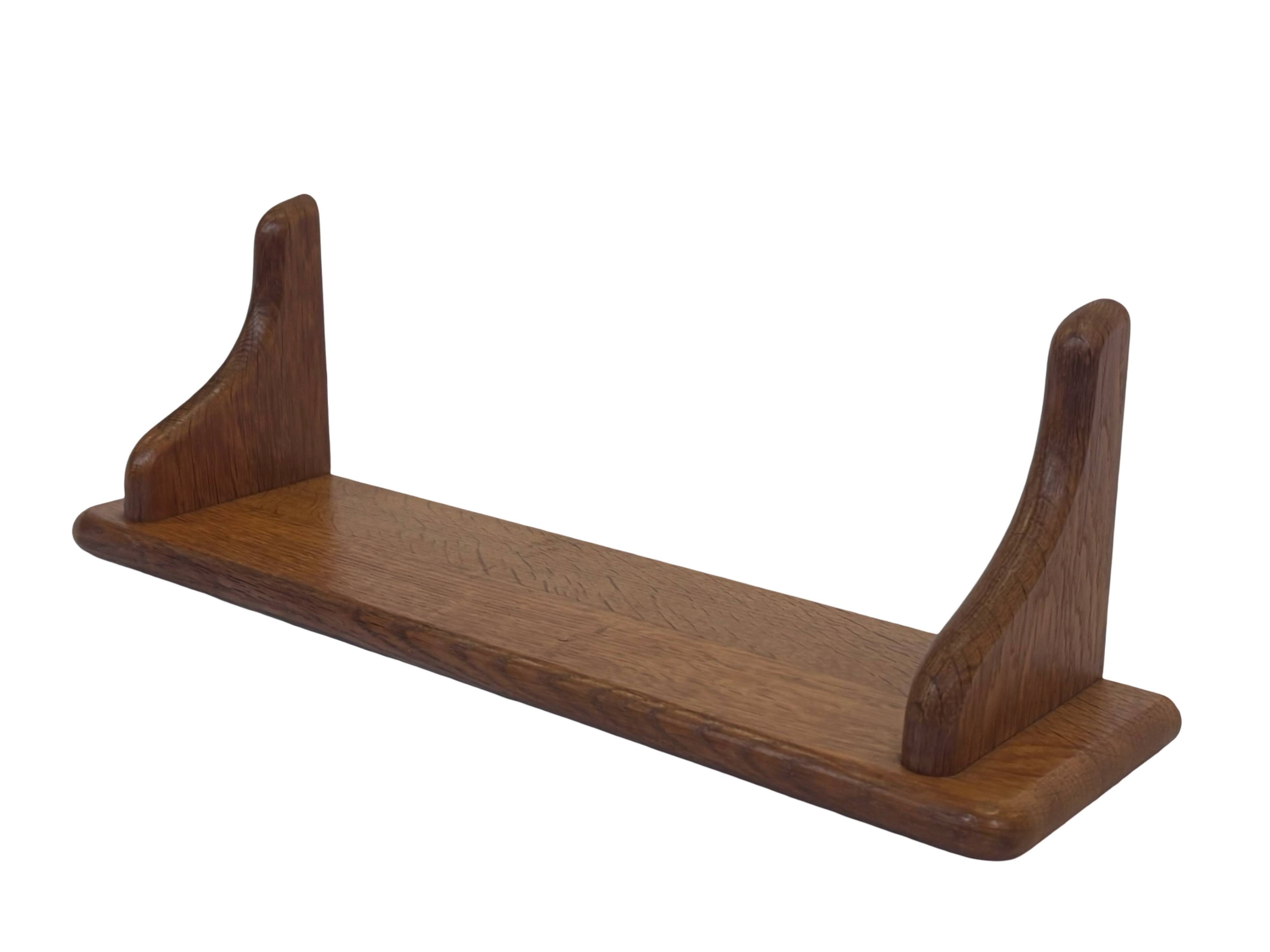 Vintage book shelf wall rack 1970s wood minimalist design
