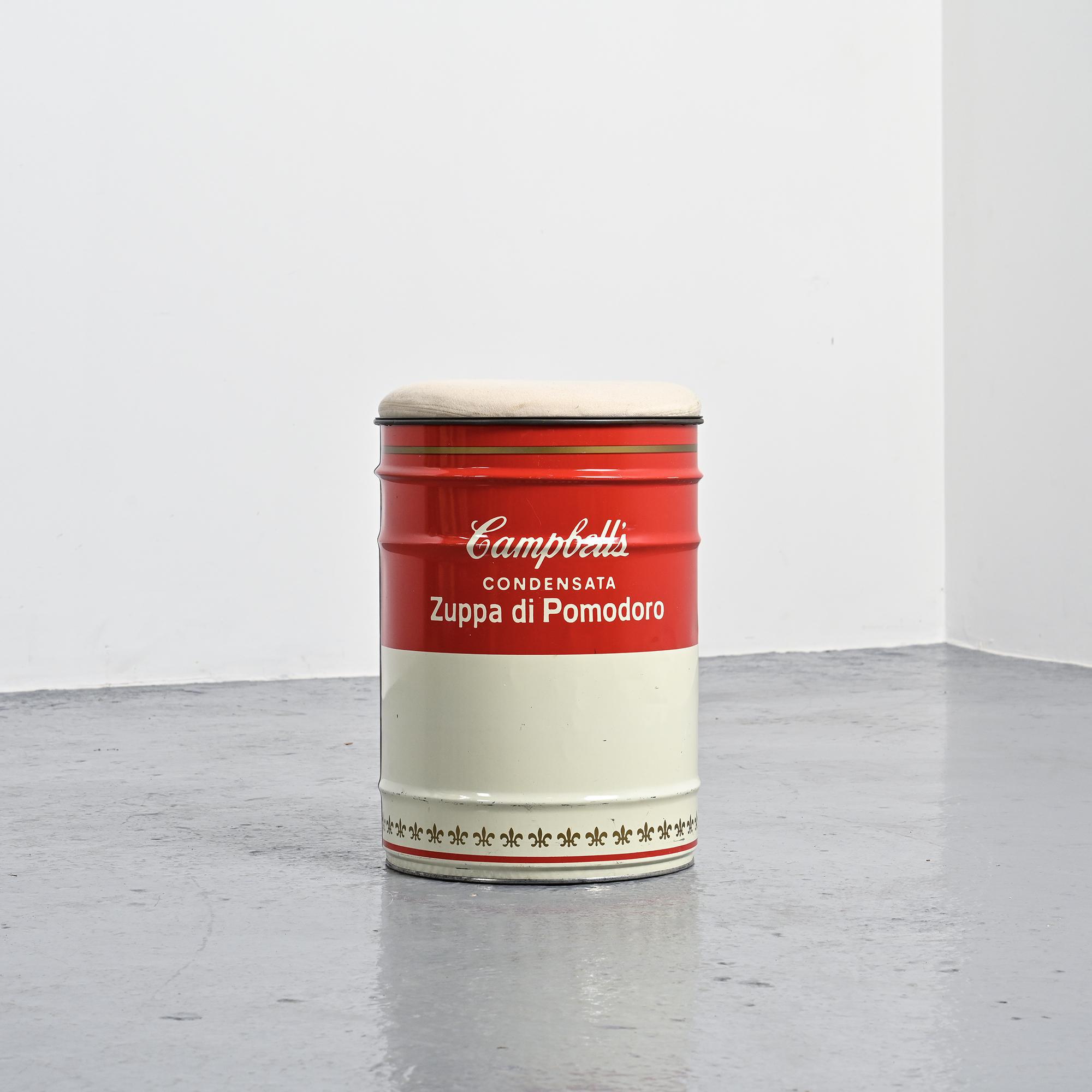 Tabouret « Campbell's Soup Can » par Dino Gavina, Ultramobile Simon, 1971