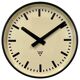 Grey industrial factory wall clock from pragotron, 1960s