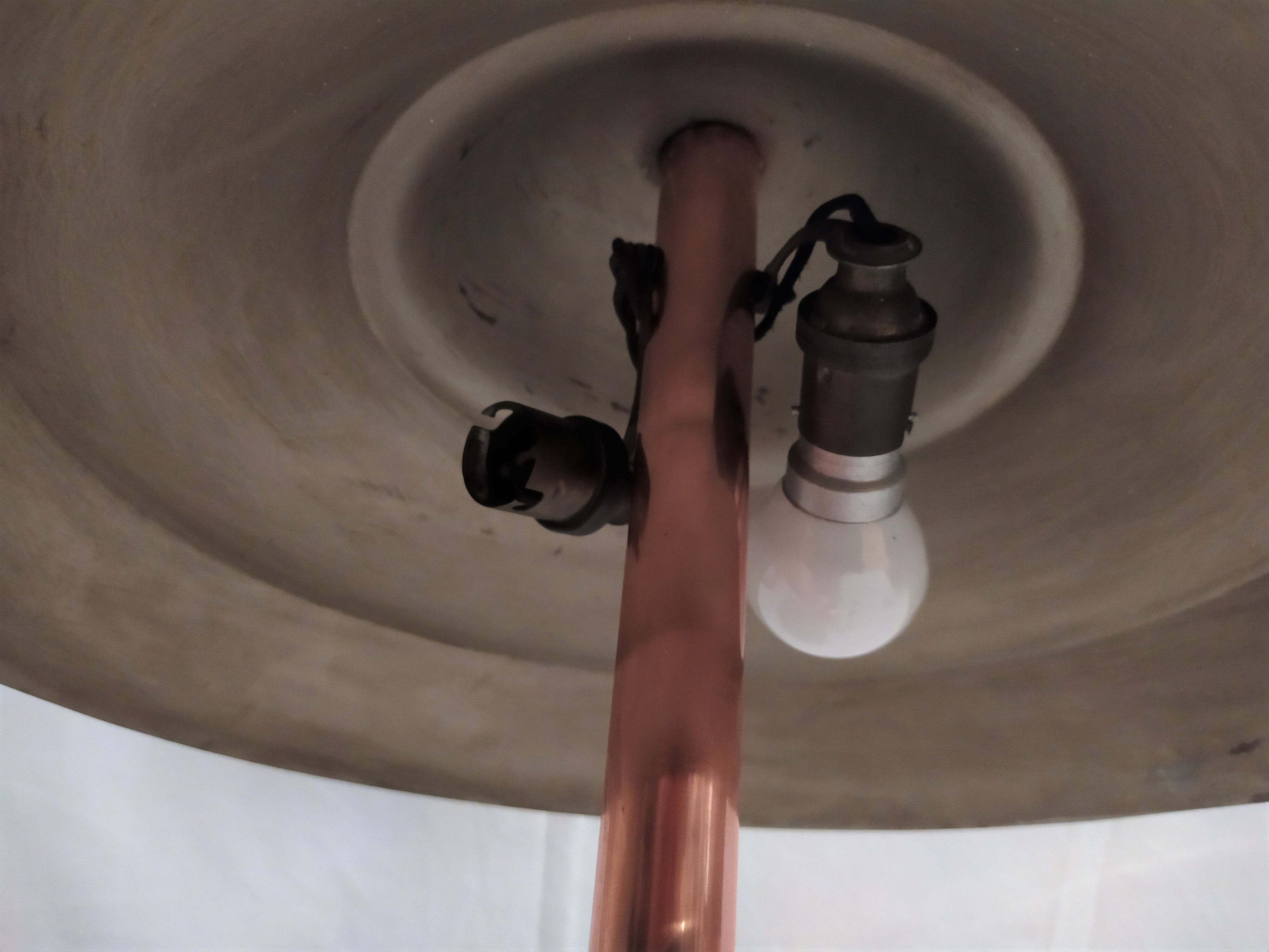 Red copper table lamp 1920/30's