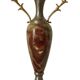 Vintage onyx and pewter amphora