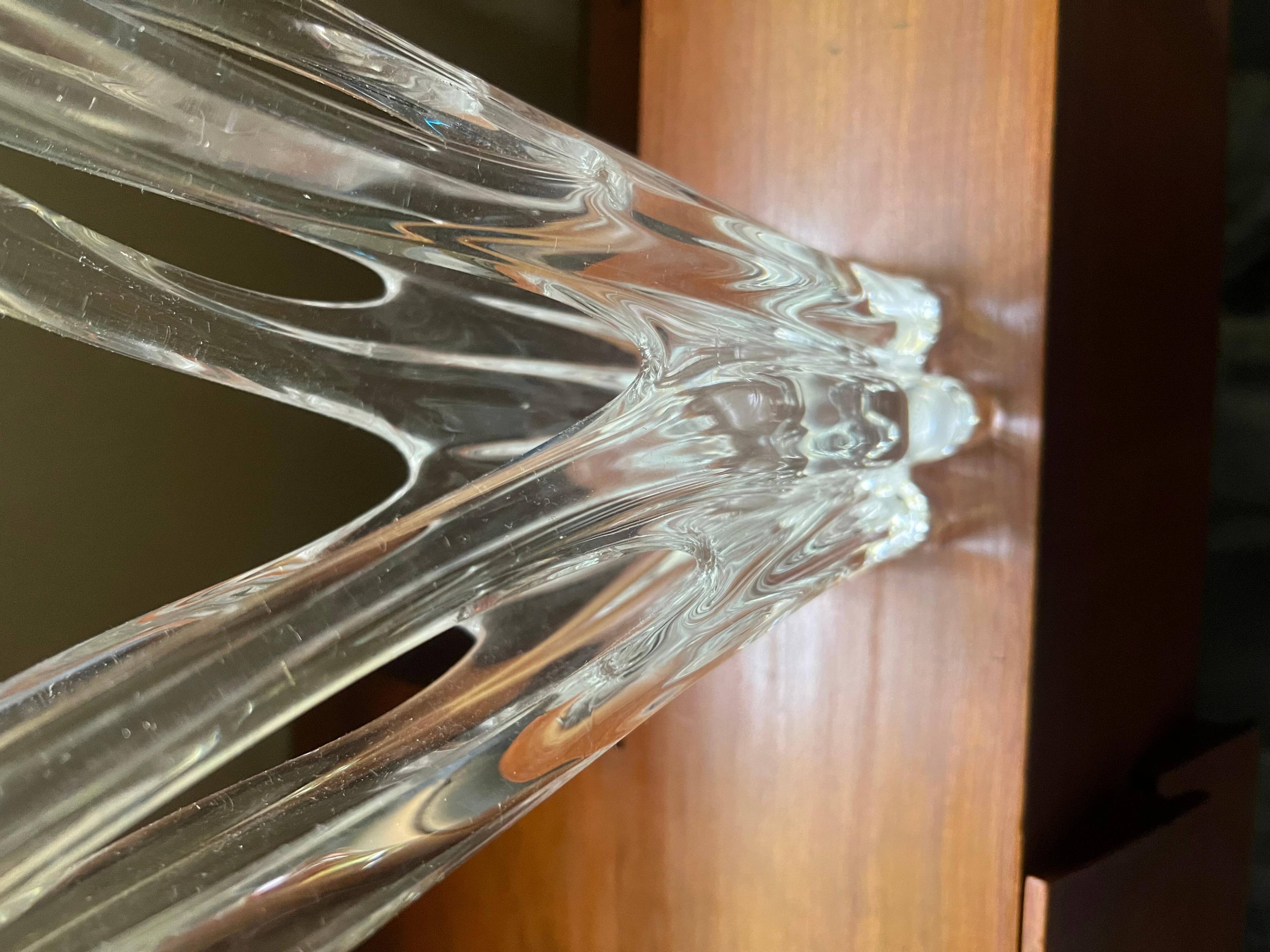 Vase de Murano - Sculpture en verre clair - Soufflé à la main