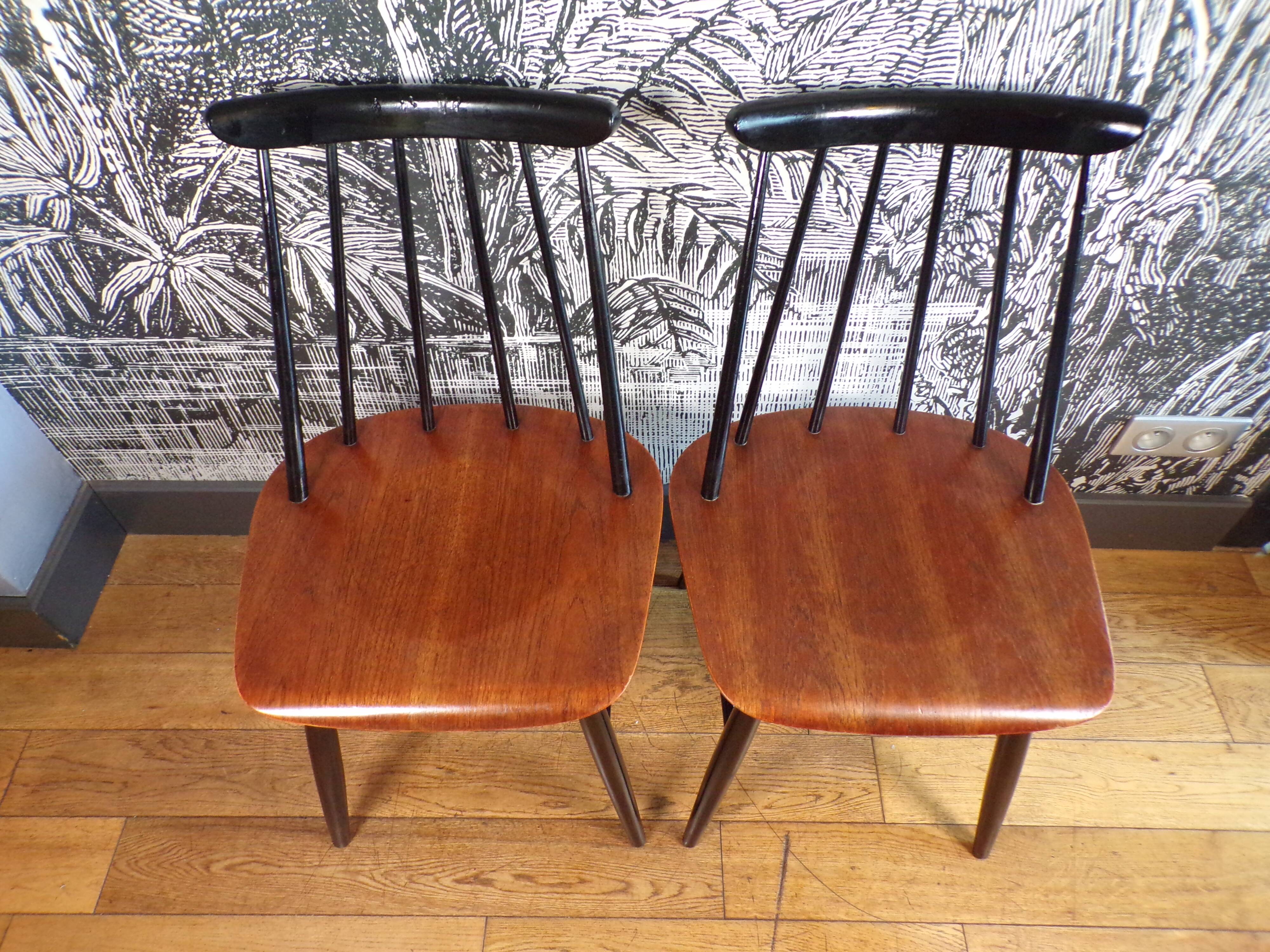 Paire de chaises Fanett par Ilmarii Tapiovaara pour Asco