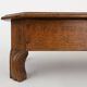 Tabouret d'église rustique en chêne massif, France, vers 1900