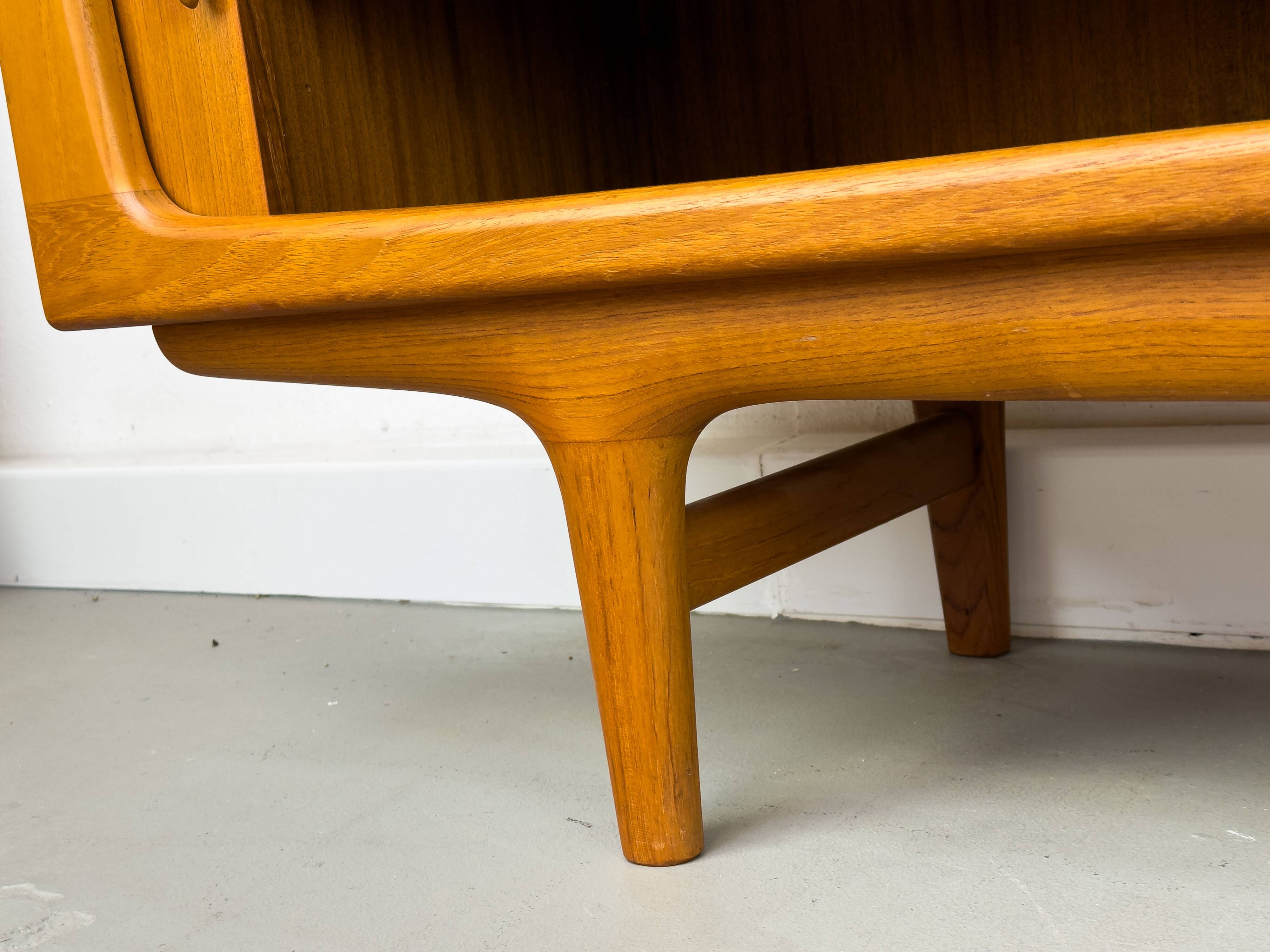 Danish Teak Sideboard with Tambour Doors from CFC Silkeborg, 1970s