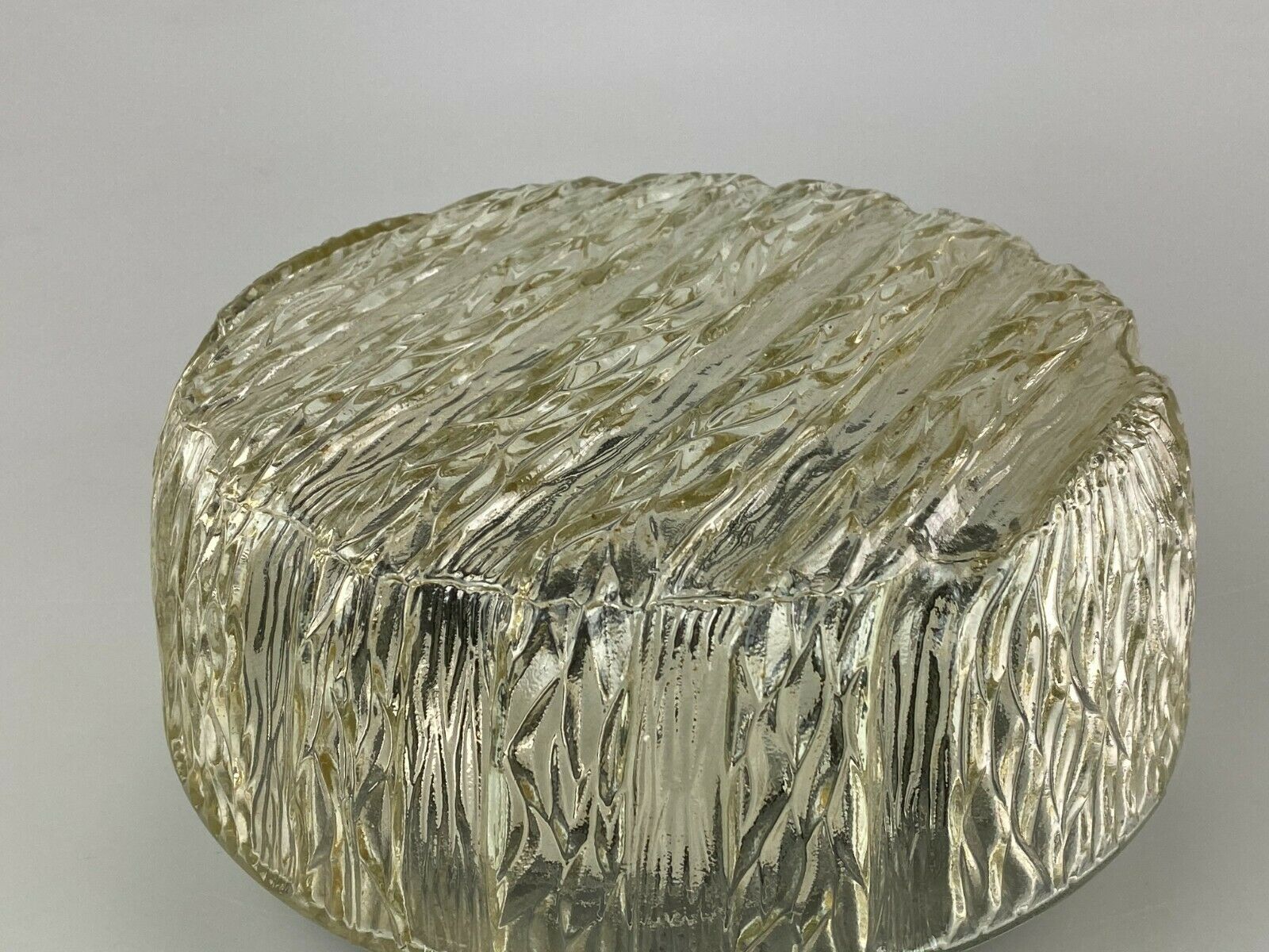 60s 70s Lamp Plafoniere Flush Mount Glass Space Age Design 70s