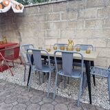 TOLIX, Large Metal Table T55 by Xavier Pauchard France, 1950s