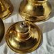 Pair of brass altar candlesticks, mid-20th century