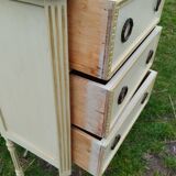 Antique Louis XVI style chest of drawers with marble top