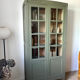 Art Deco library in earthy green