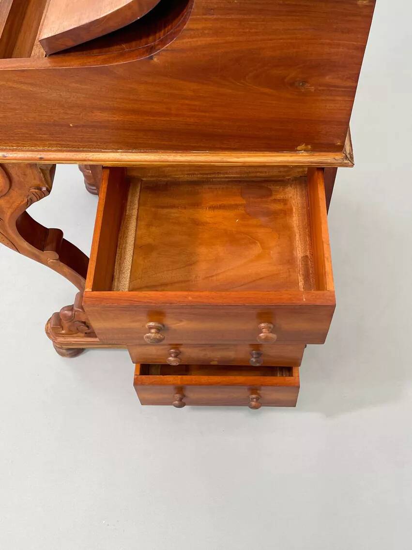 20th century Davenport desk with walnut piano top